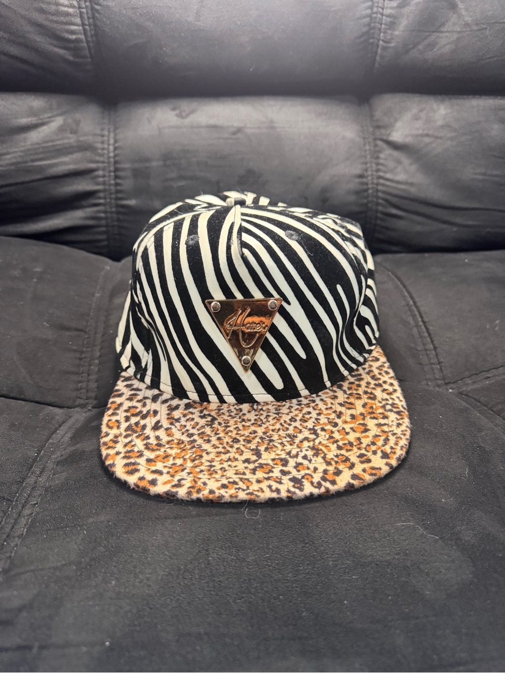 Hater Zebra & Leopard Print Snapback Hat